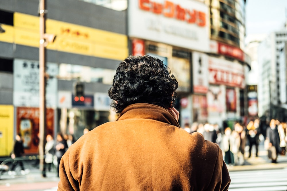 men's brown jacket