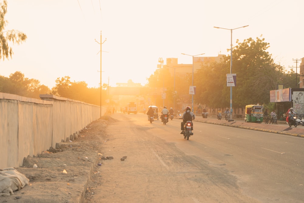 people riding motorcycles