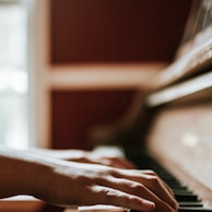 person playing piano