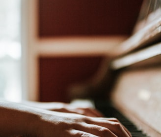 person playing piano