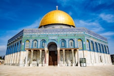 blue and brown mosque