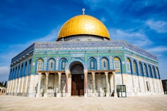 blue and brown mosque