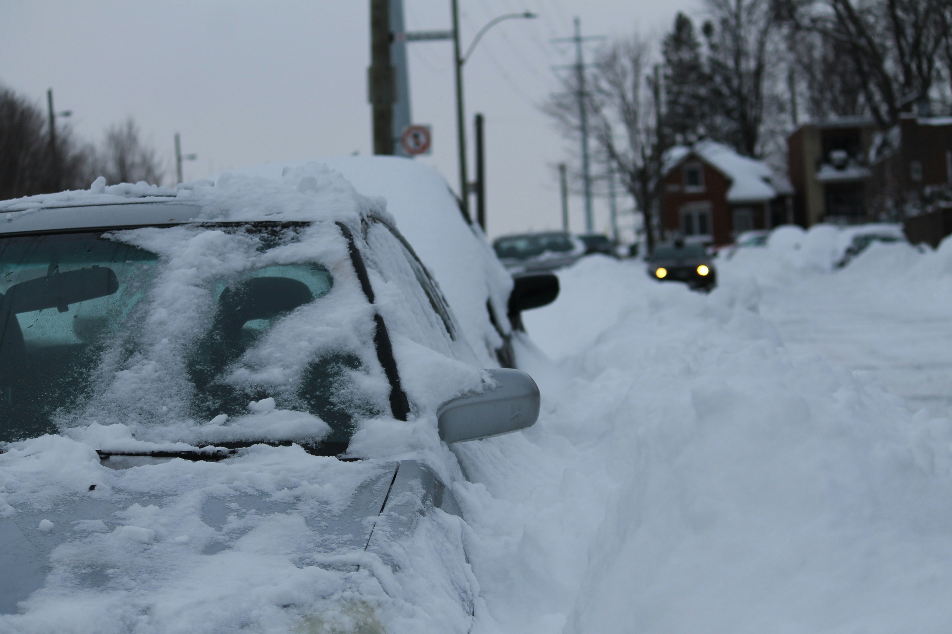 vehicle covered with snow