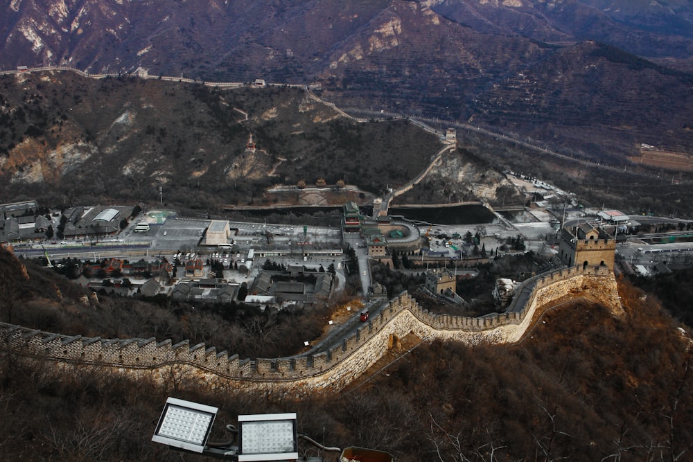 aerial photography of Great Wall of China during daytime