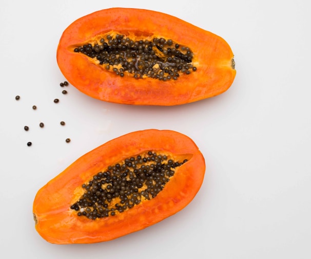 sliced papaya fruit