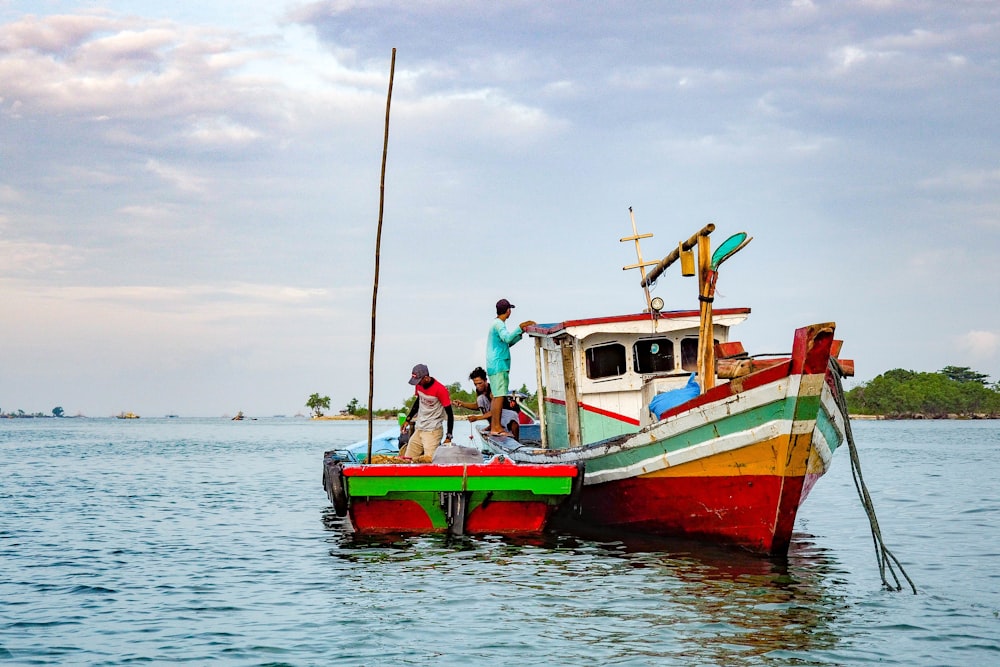 men on boat