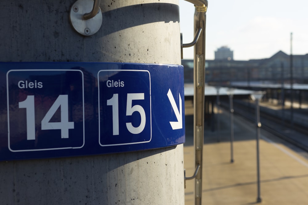 blue signage