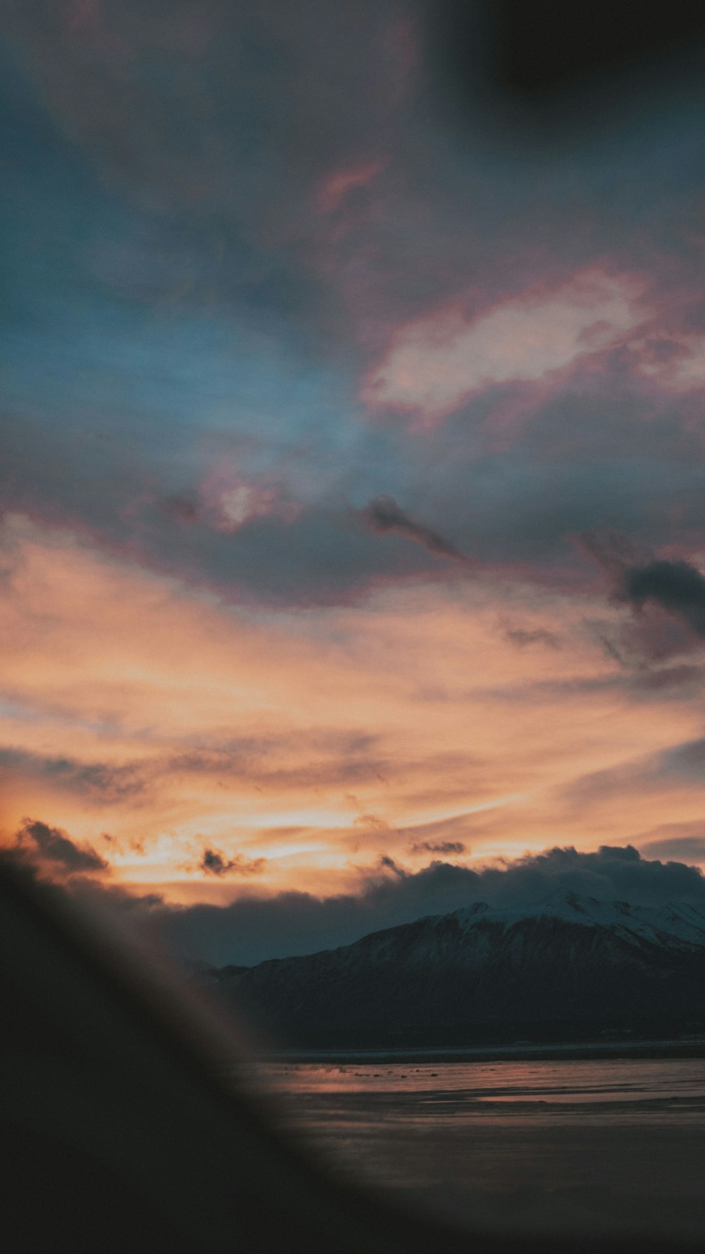 gray and pink clouds