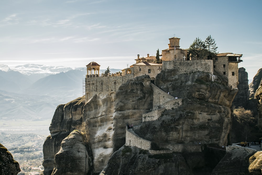 city on top of rock formation during daytime