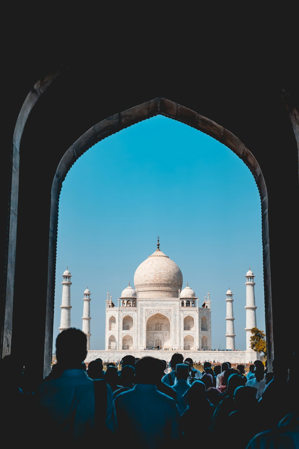 people going towards Taj Mahal, India during day