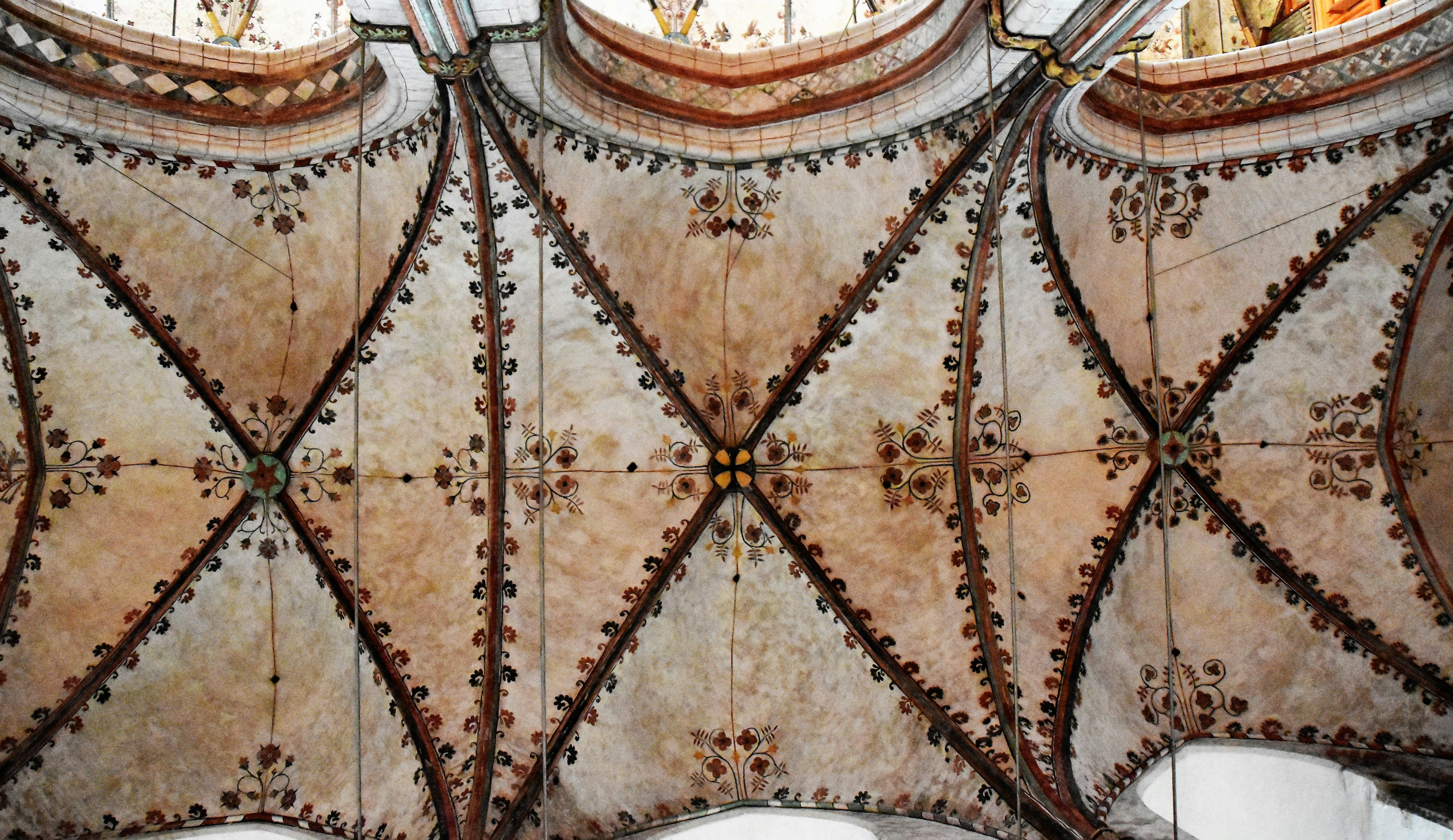 brown painted ceiling