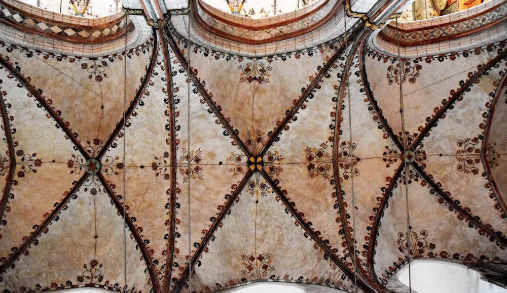 brown painted ceiling