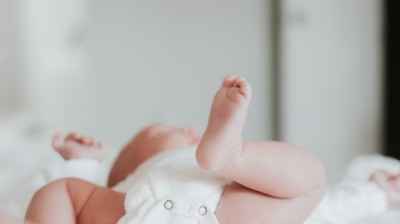 baby's white onesie