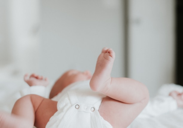 baby's white onesie