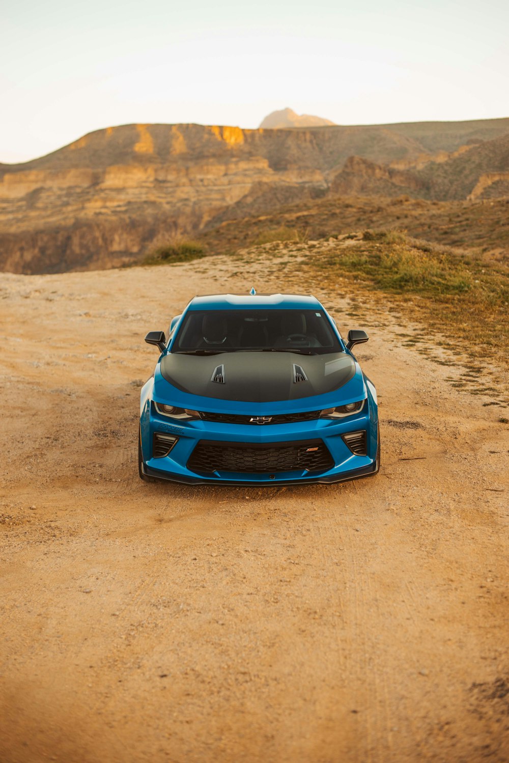 blue Chevrolet Camaro