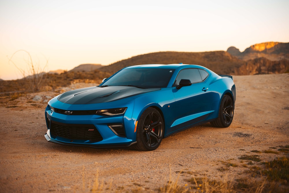 blue Chevrolet coupe