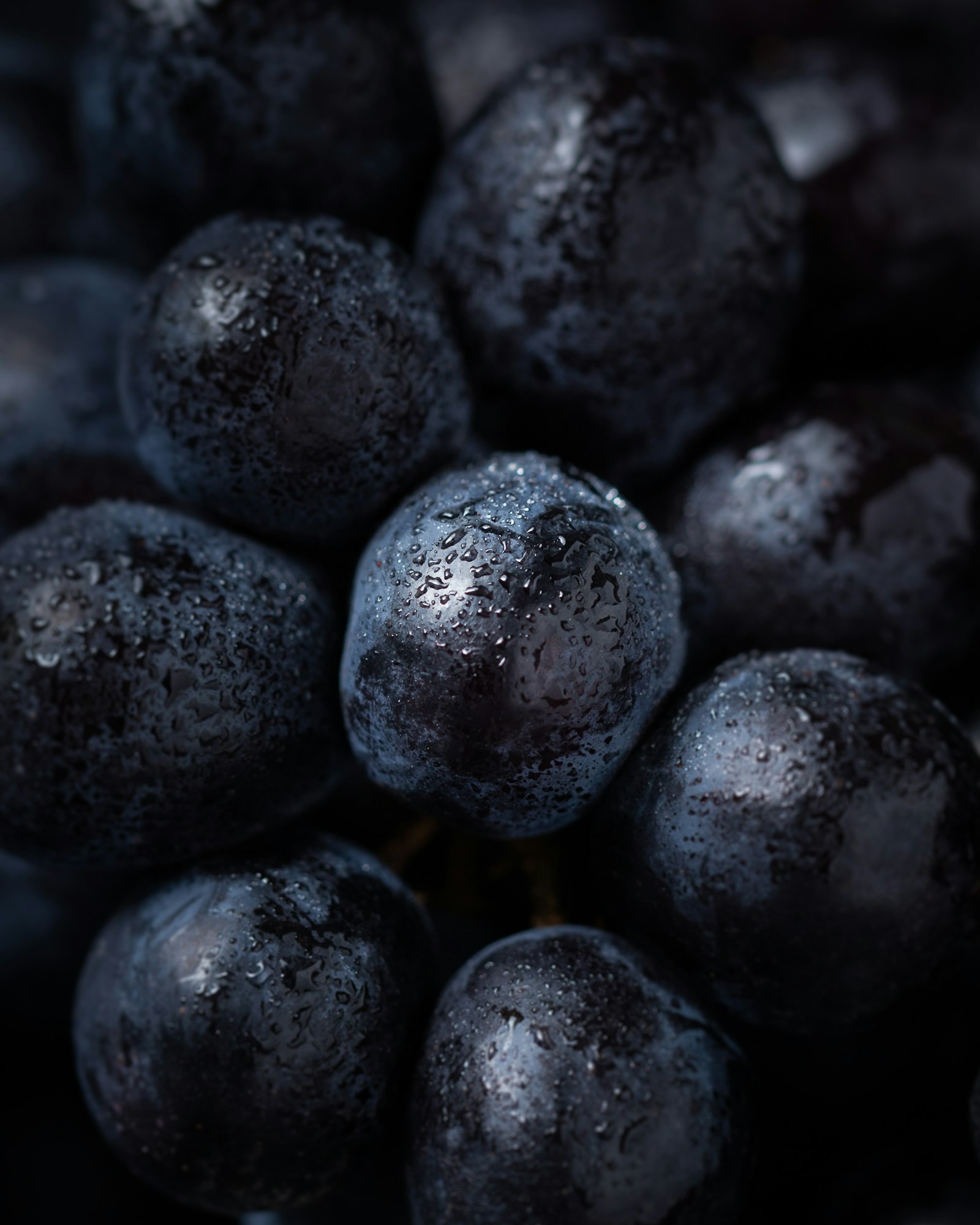 Canon EOS 6D + Canon EF 100mm F2.8L Macro IS USM sample photo. Wet blueberries photography