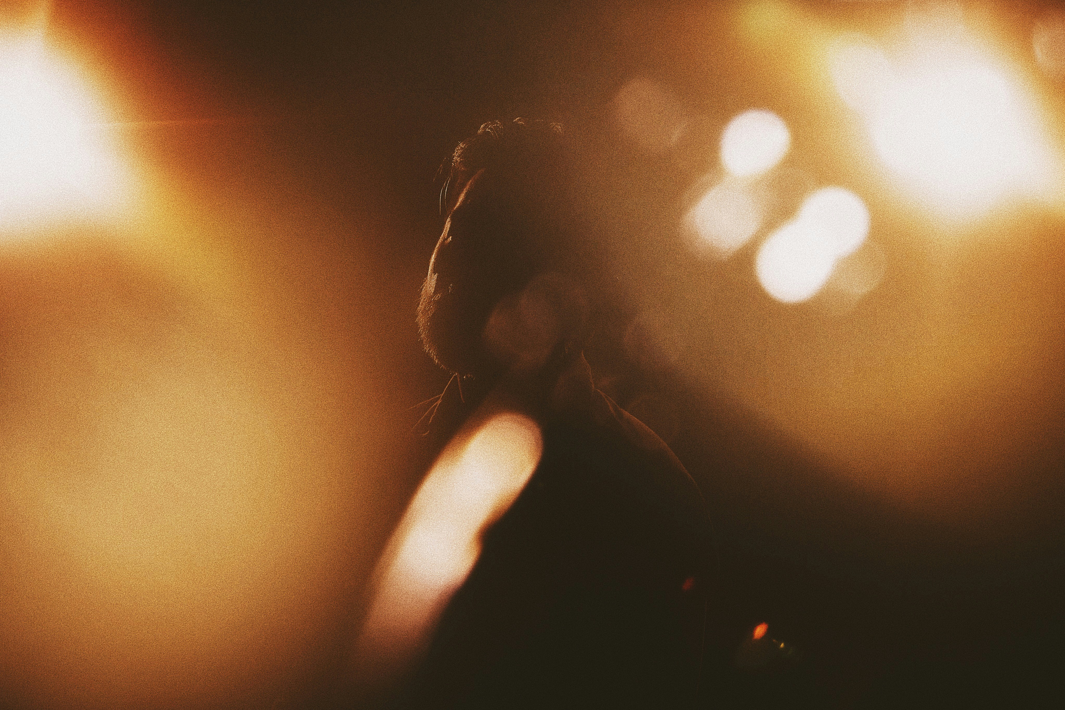 Blurry dark portrait