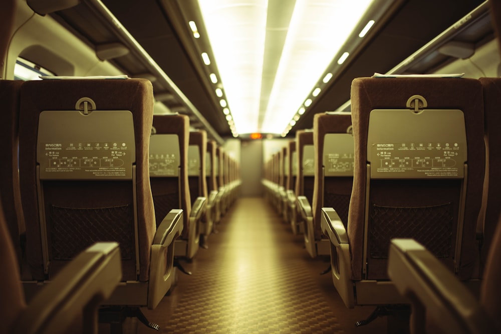 chairs inside the airplane