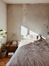 leaf plant near bed