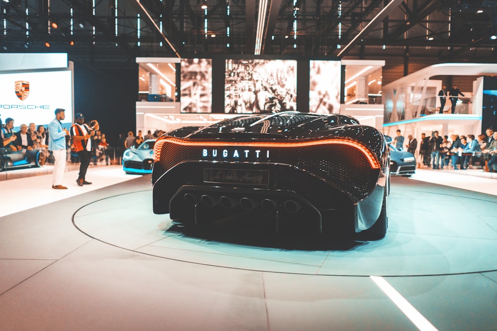 parked Bugatti sports car