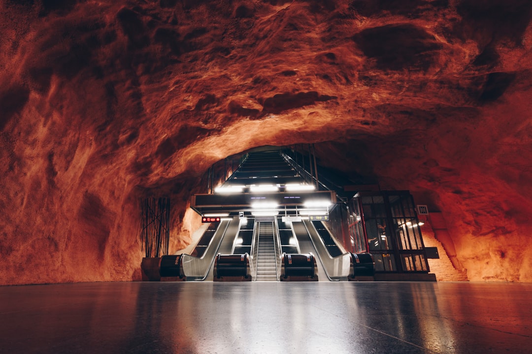 gray escalator