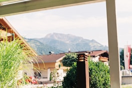 Scenic German landscape with a young fundraiser enjoying the view.