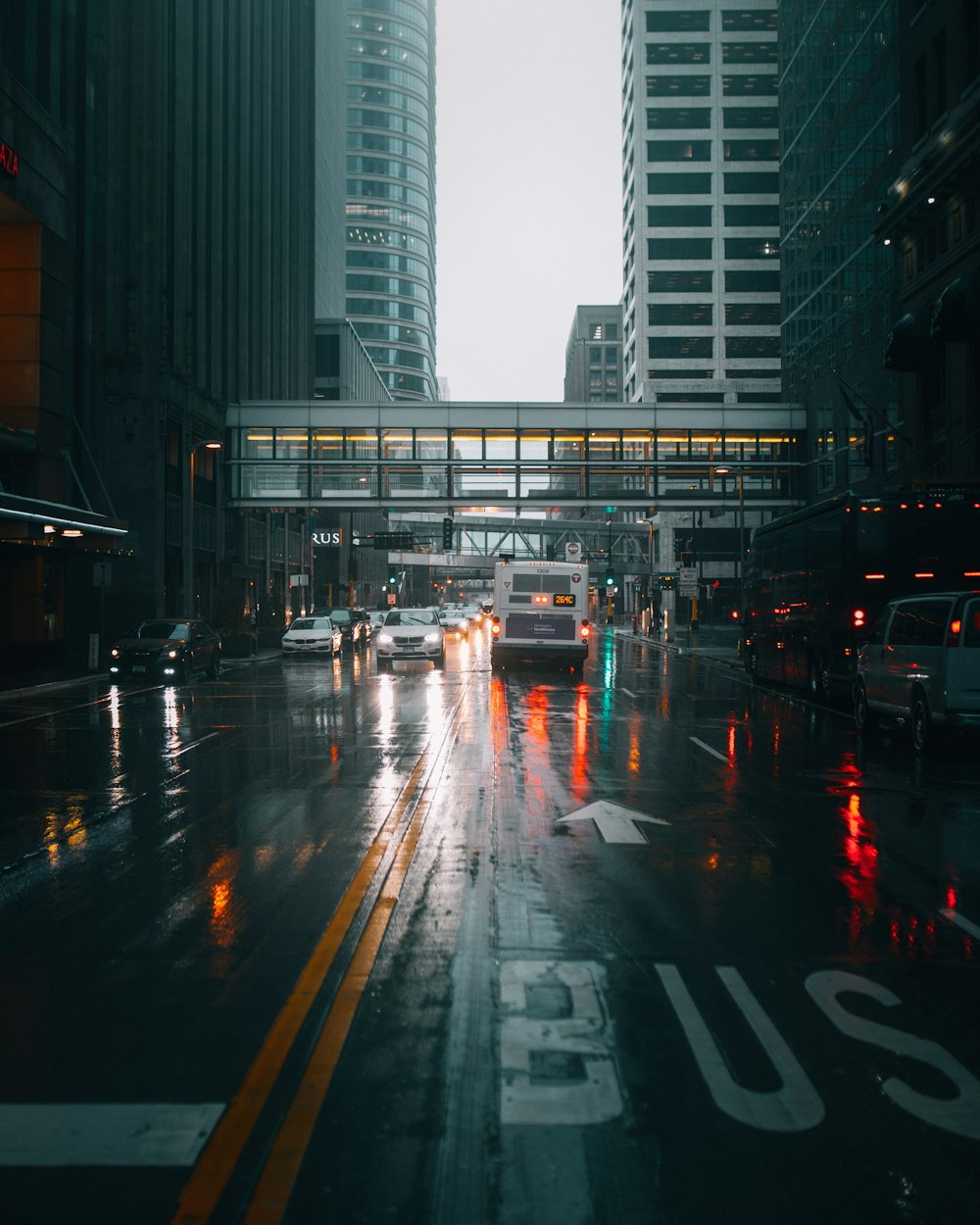 cars on road near buildings