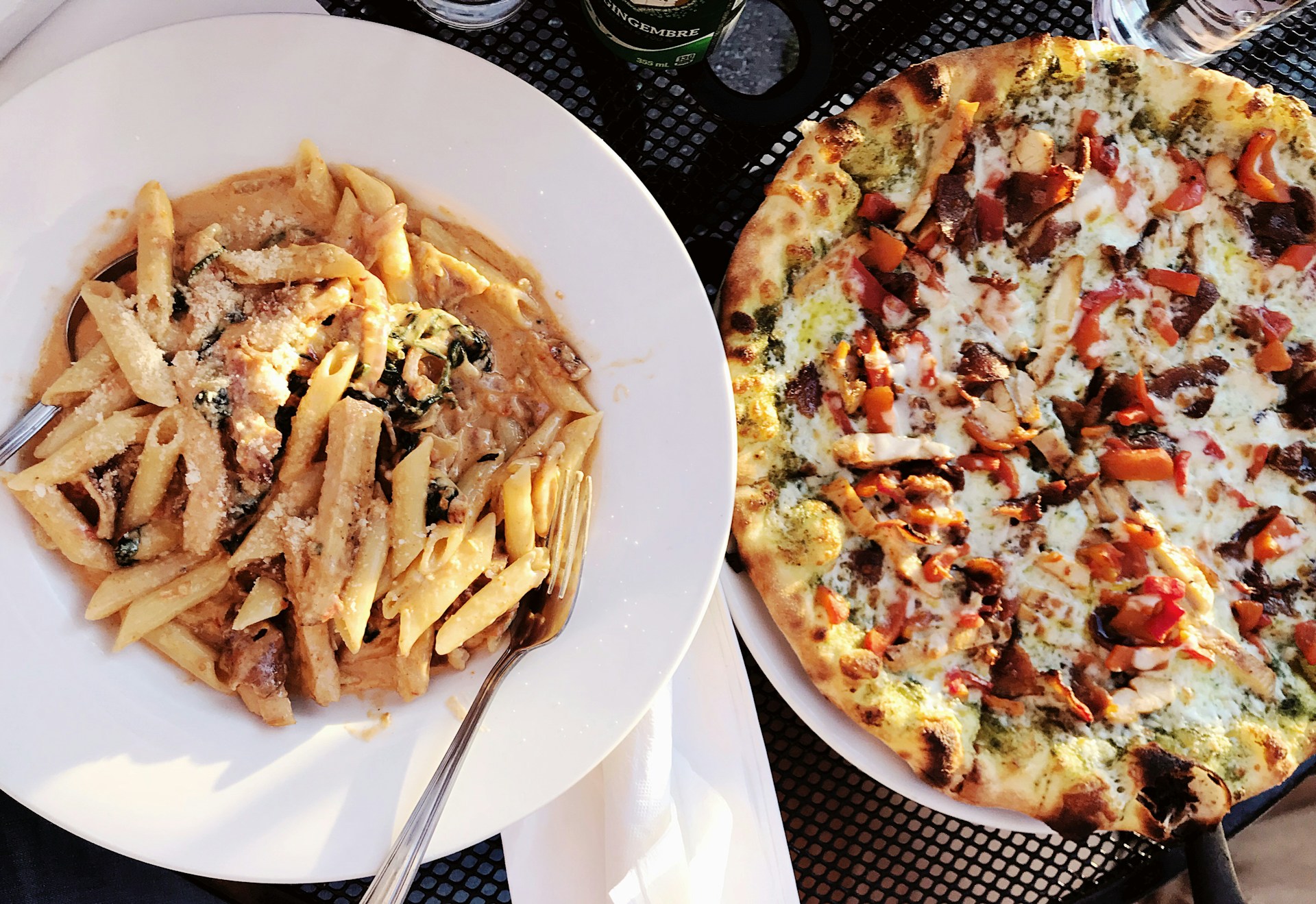 pasta and pizza