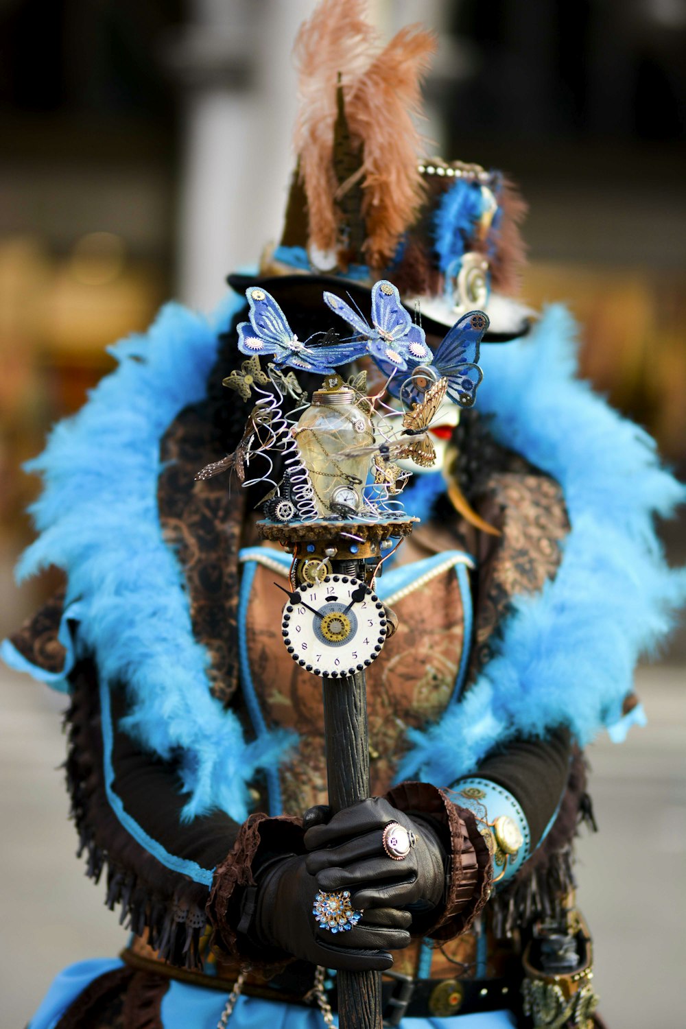 selective focus photography of person wearing costume