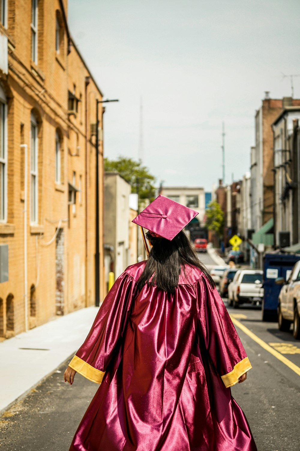 woman wearing mortarboard