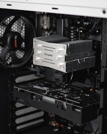black and white computer tower