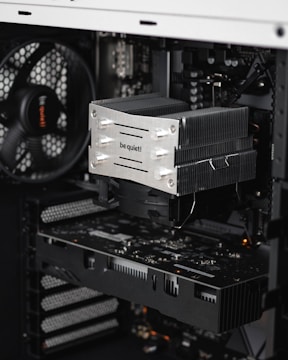 black and white computer tower