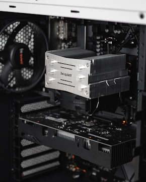 black and white computer tower