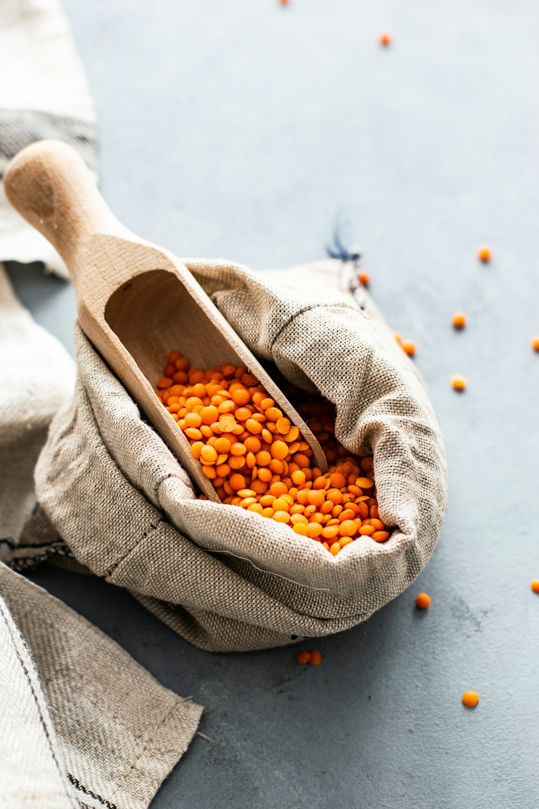  orange beans in sack sack