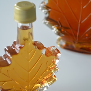 leaf shaped glass bottle