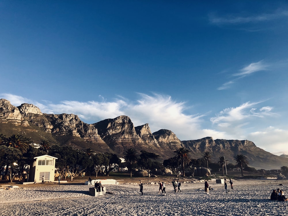 people walking on sand during daytime