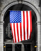 waving American flag