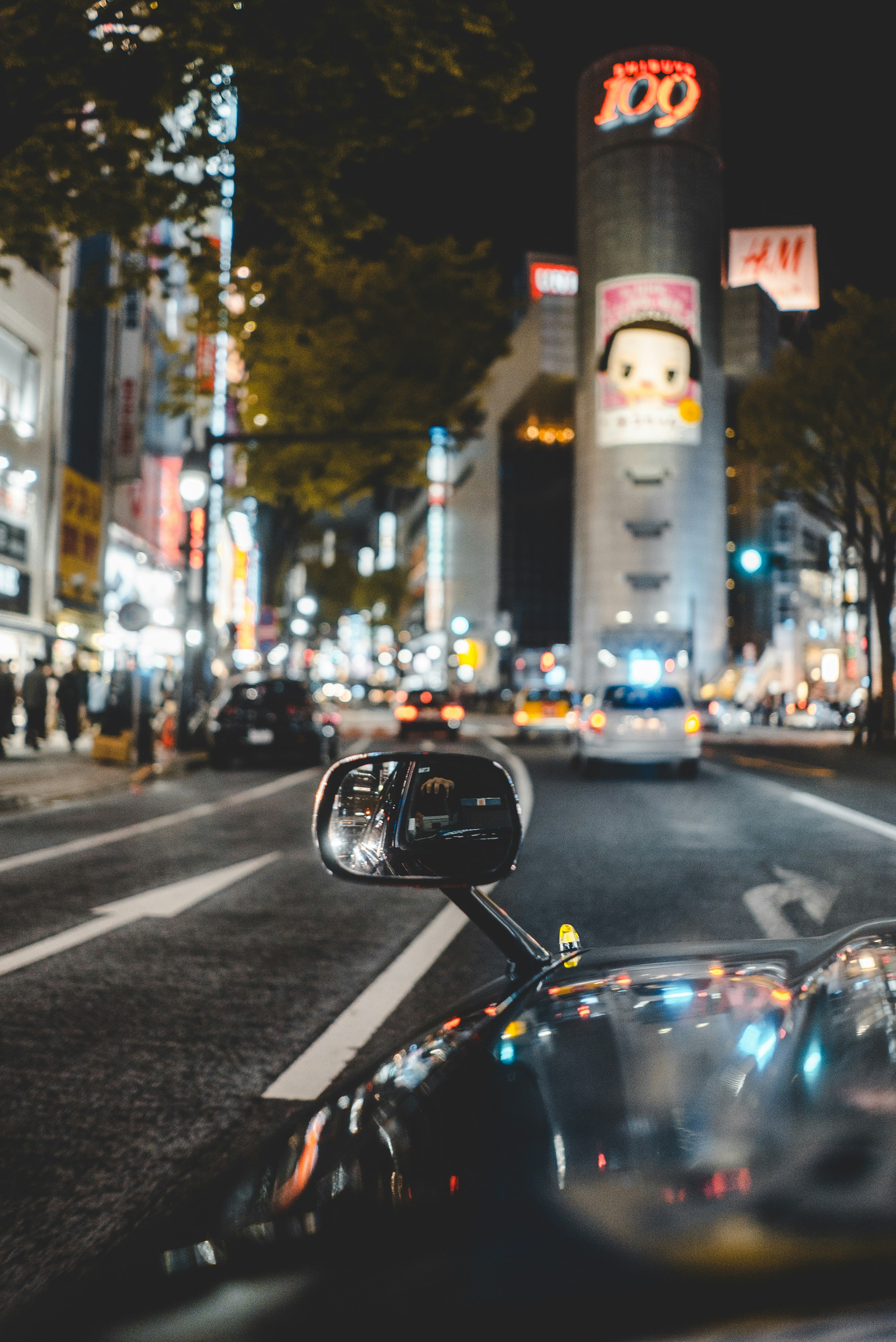 view of a road in Shibuya, Japan