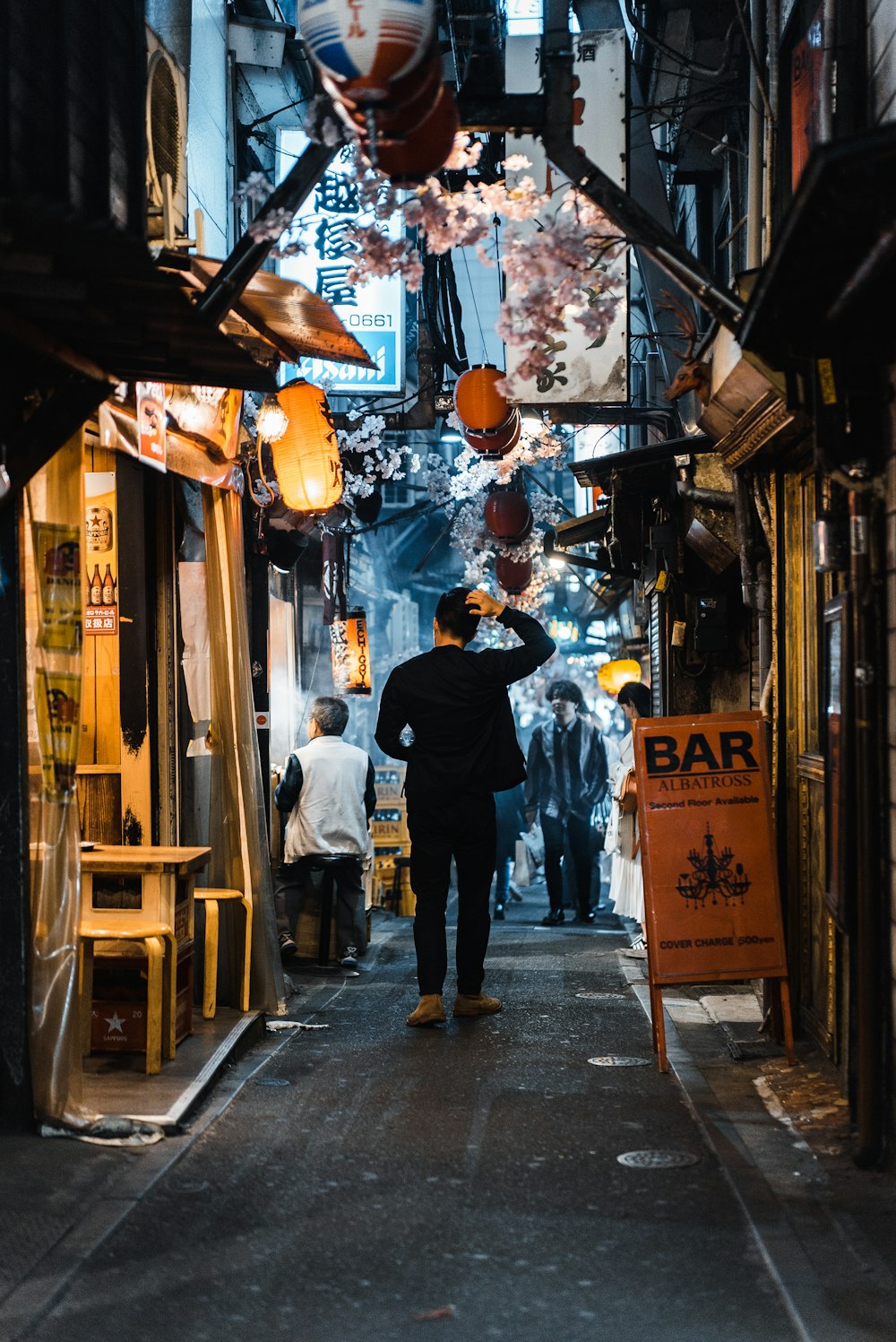 man in an alley