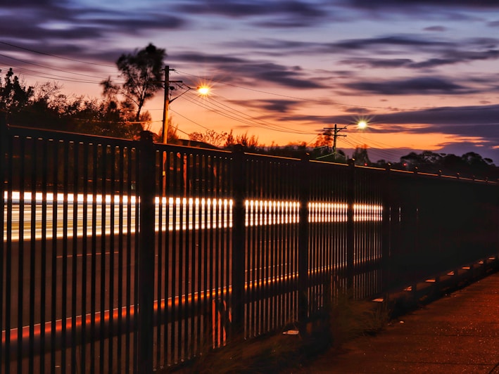 A security fence by the highway
