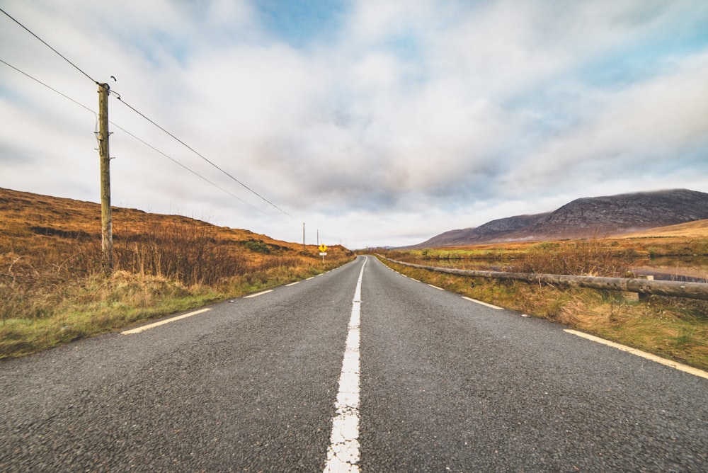 black-paved road