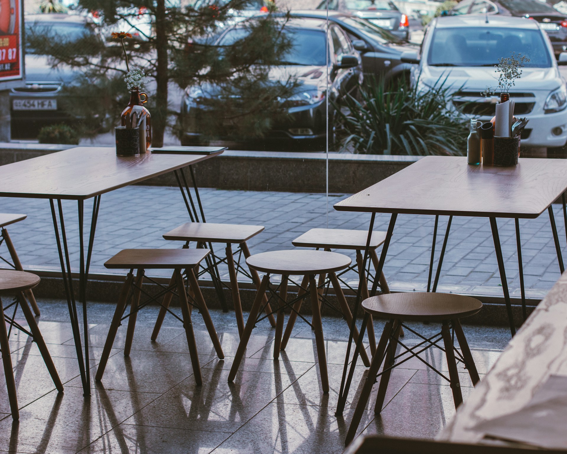 brown wooden table