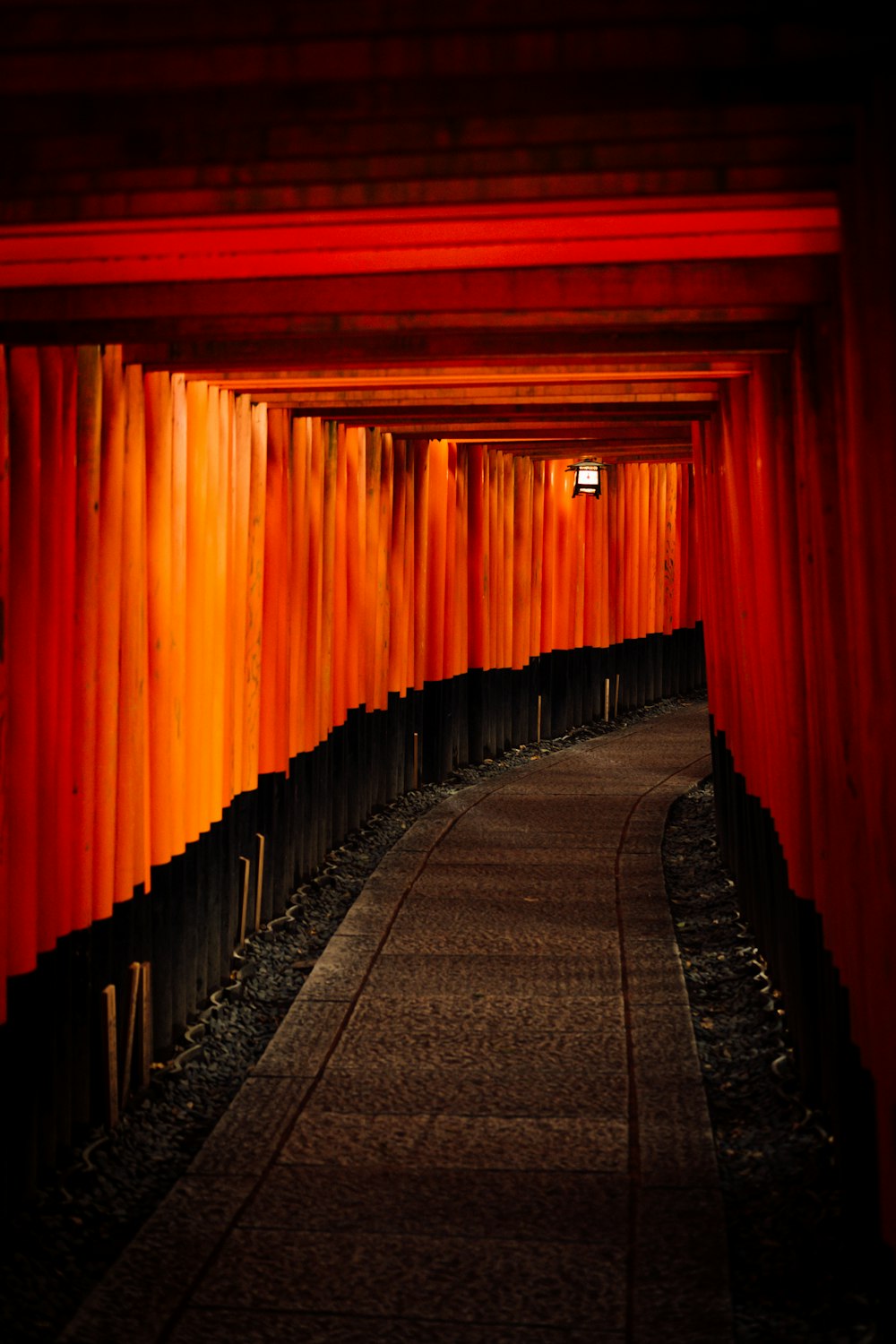 red and black tunnel