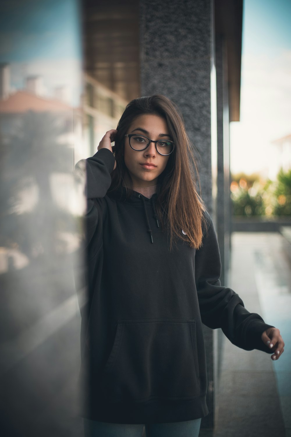 shallow focus photo of black pullover hoodie