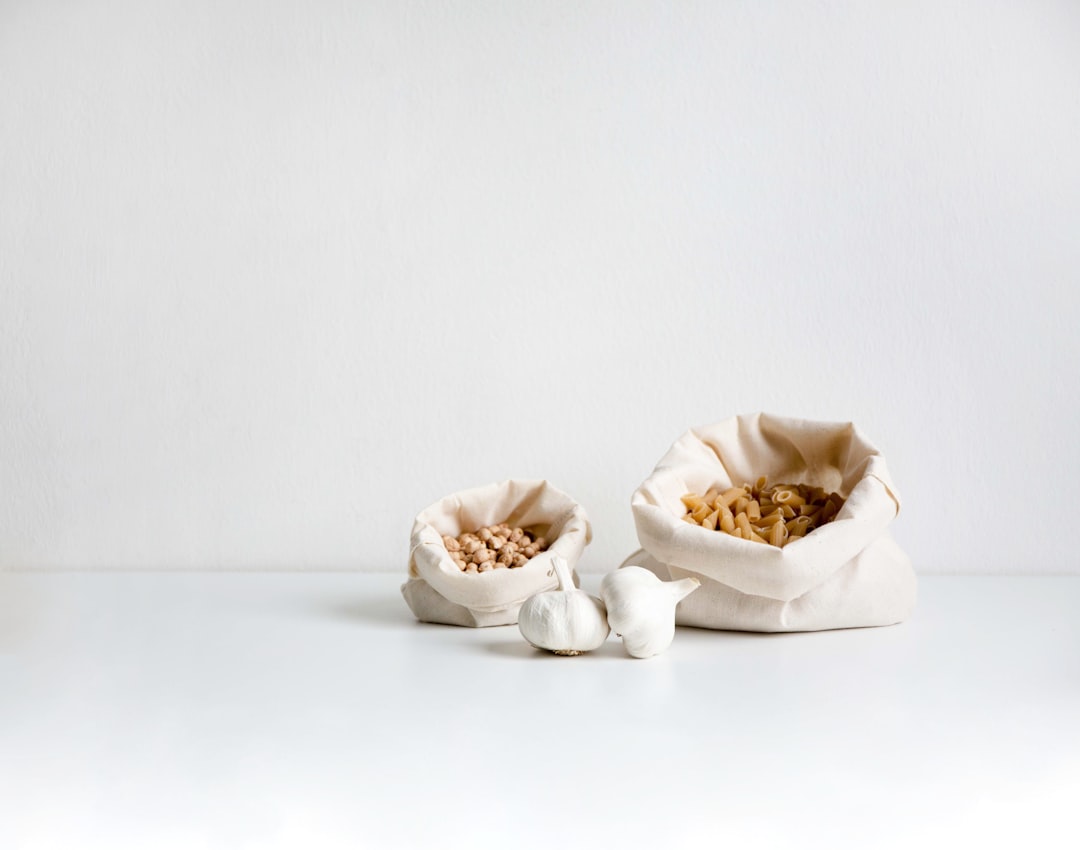 garlics in sacks,