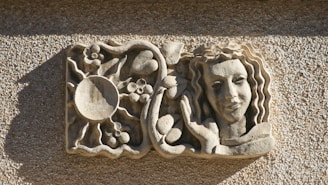 woman embossed decor