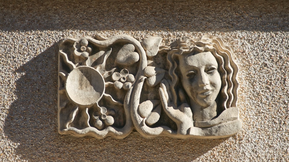 woman embossed decor