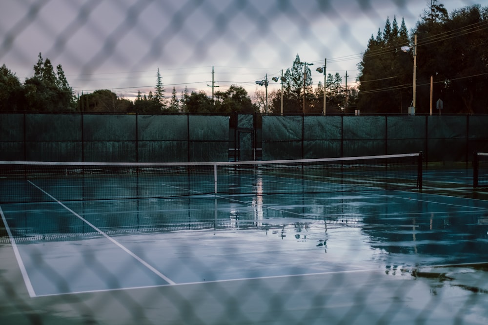 tennis court during day