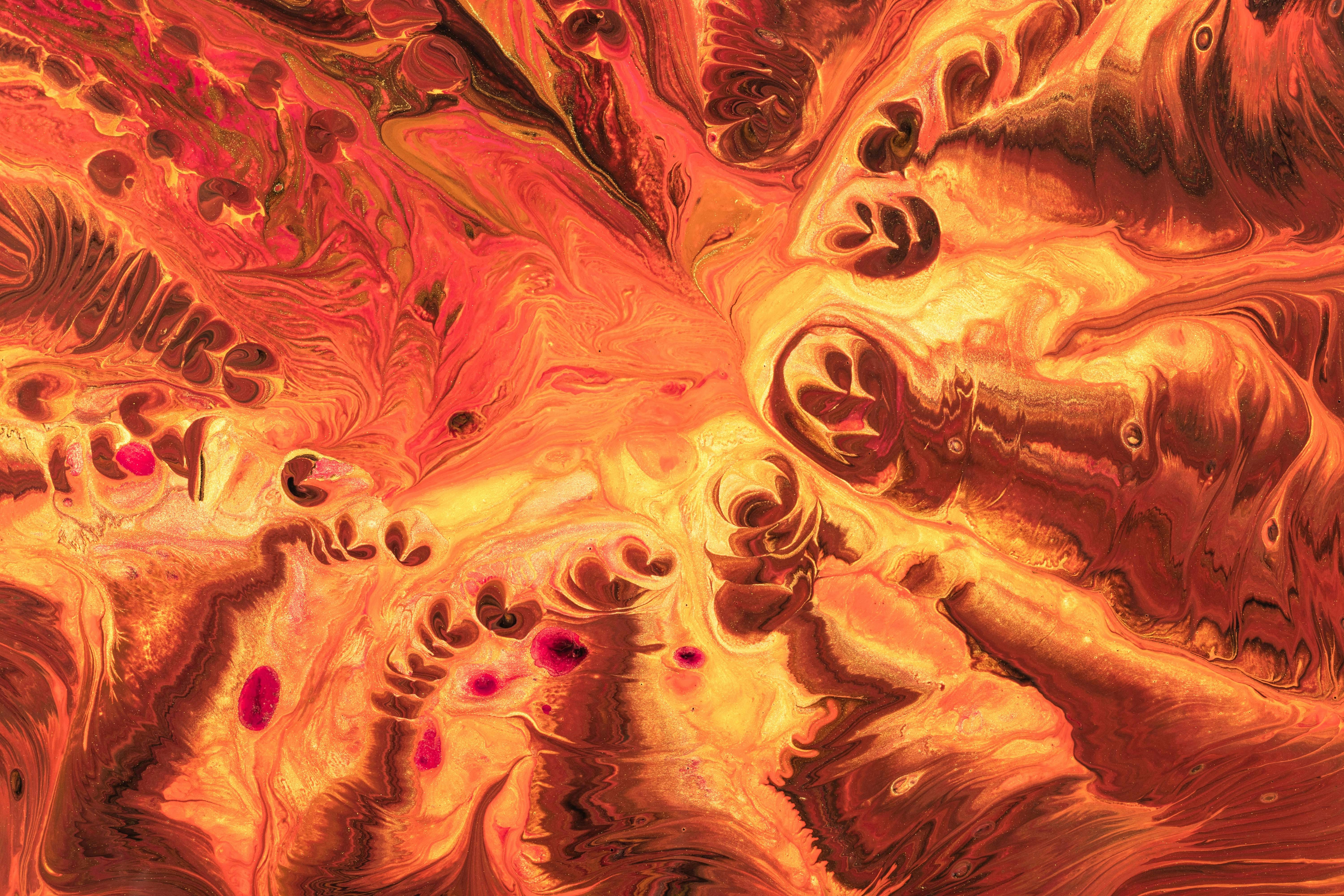 茶色とオレンジ色の抽象画の写真 – Unsplashのテクスチャーの